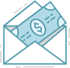 Envelope with money in it